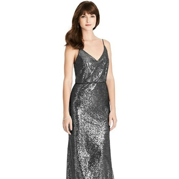 Dessy After Six Dress 6784 Stardust Size 8 - Picture 3 of 5